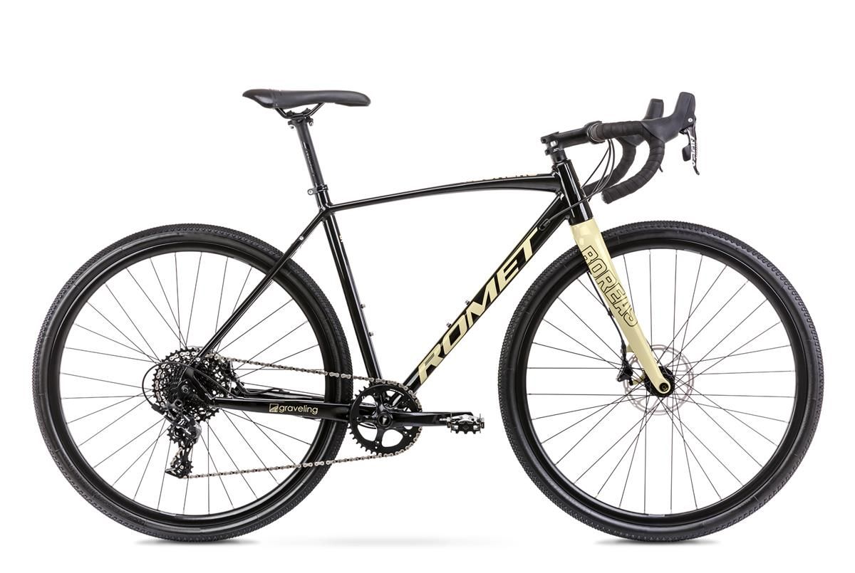 Bicicleta gravel unisex Romet Boreas 2 Lite Negru/Bej 2023