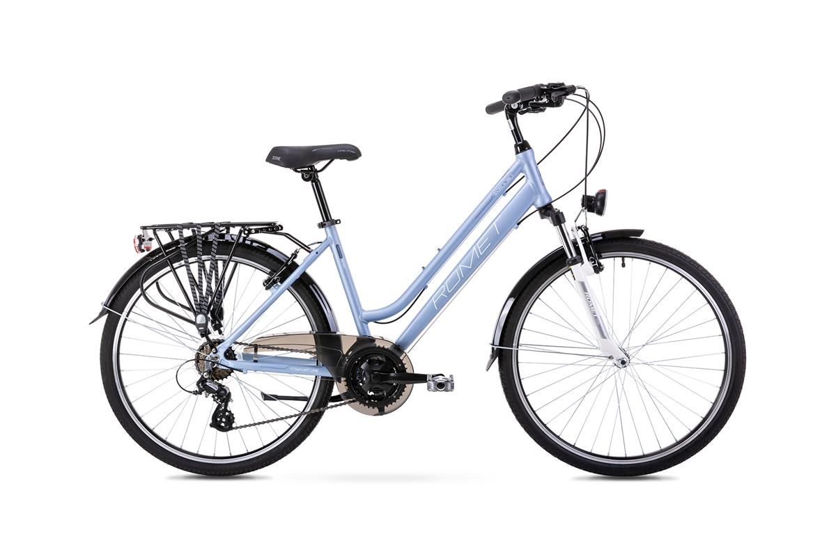Bicicleta de trekking/oras pentru femei Romet Gazela 26 1 Albastru/Alb 2023 biciclop.eu imagine noua