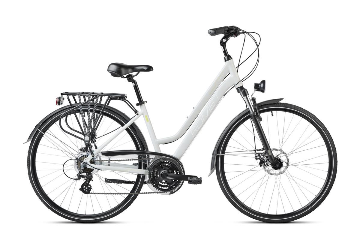 Bicicleta de trekking/oras pentru femei Romet Gazela 2 Gri/Galben 2023 biciclop.eu imagine noua