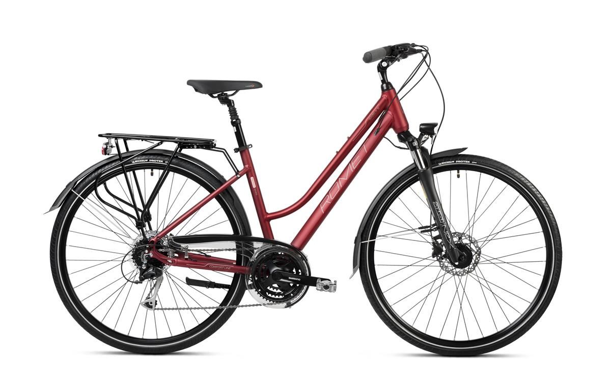 Bicicleta de trekking/oras pentru femei Romet Gazela 6 Visiniu/Roz 2023 biciclop.eu imagine noua