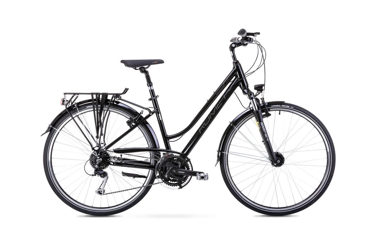 Bicicleta de trekking/oras pentru femei Romet Gazela 7 Negru/Gri 2023 biciclop.eu imagine noua