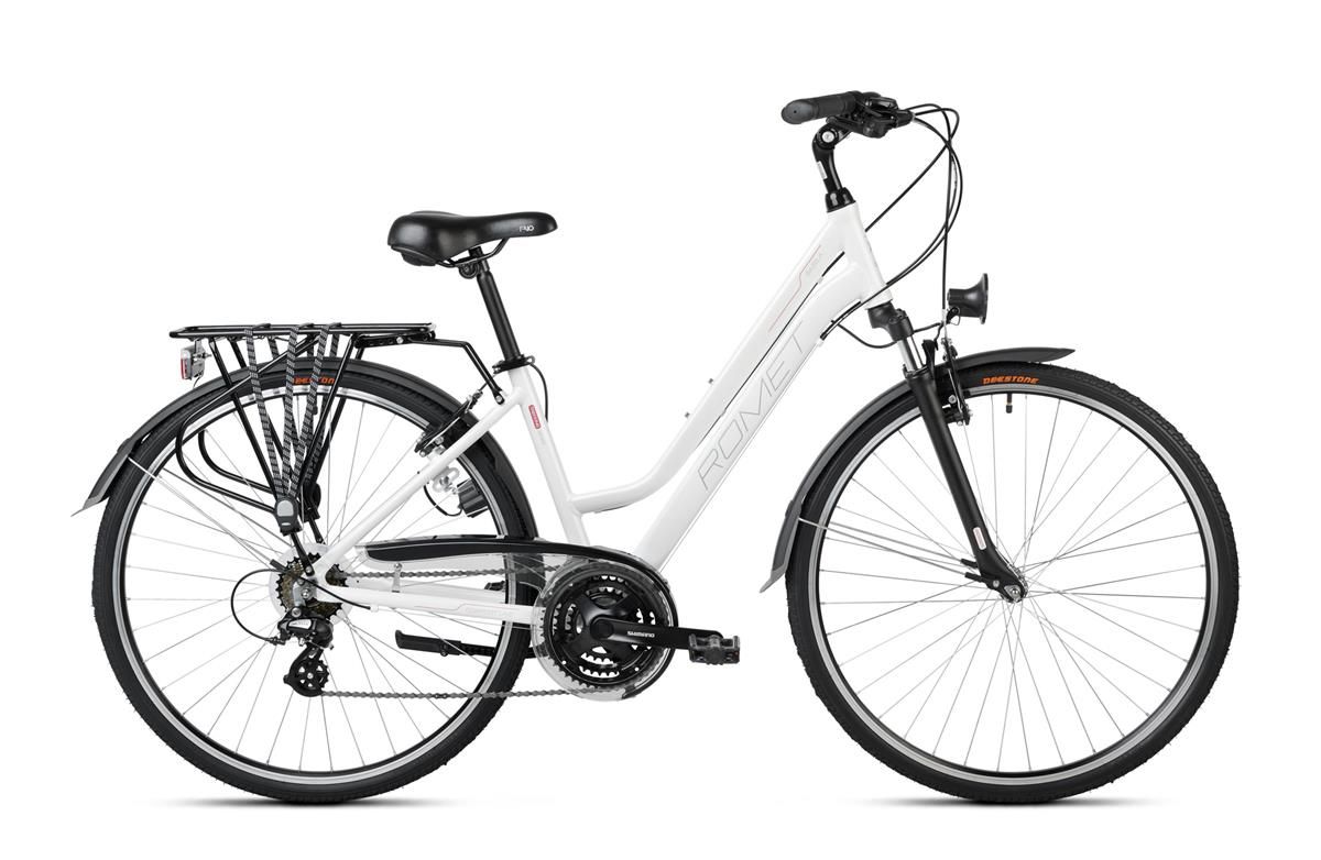 Bicicleta de trekking/oras pentru femei Romet Gazela Alb/Roz 2023 biciclop.eu imagine noua