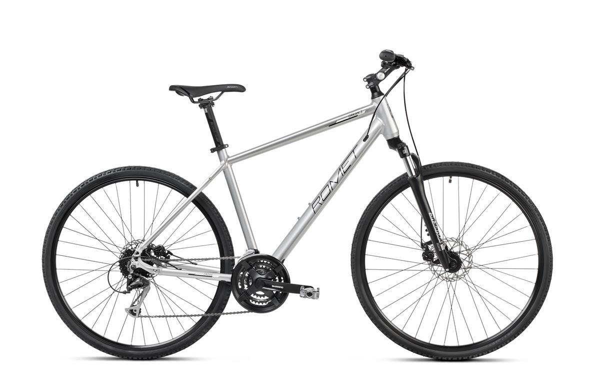 Bicicleta de trekking pentru barbati Romet Orkan 3 M Argintiu/Negru 2023