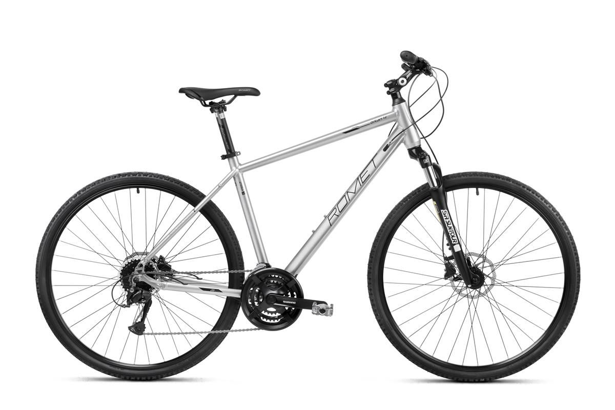 Bicicleta de trekking pentru barbati Romet Orkan 4 M Lite Argintiu/Negru 2023