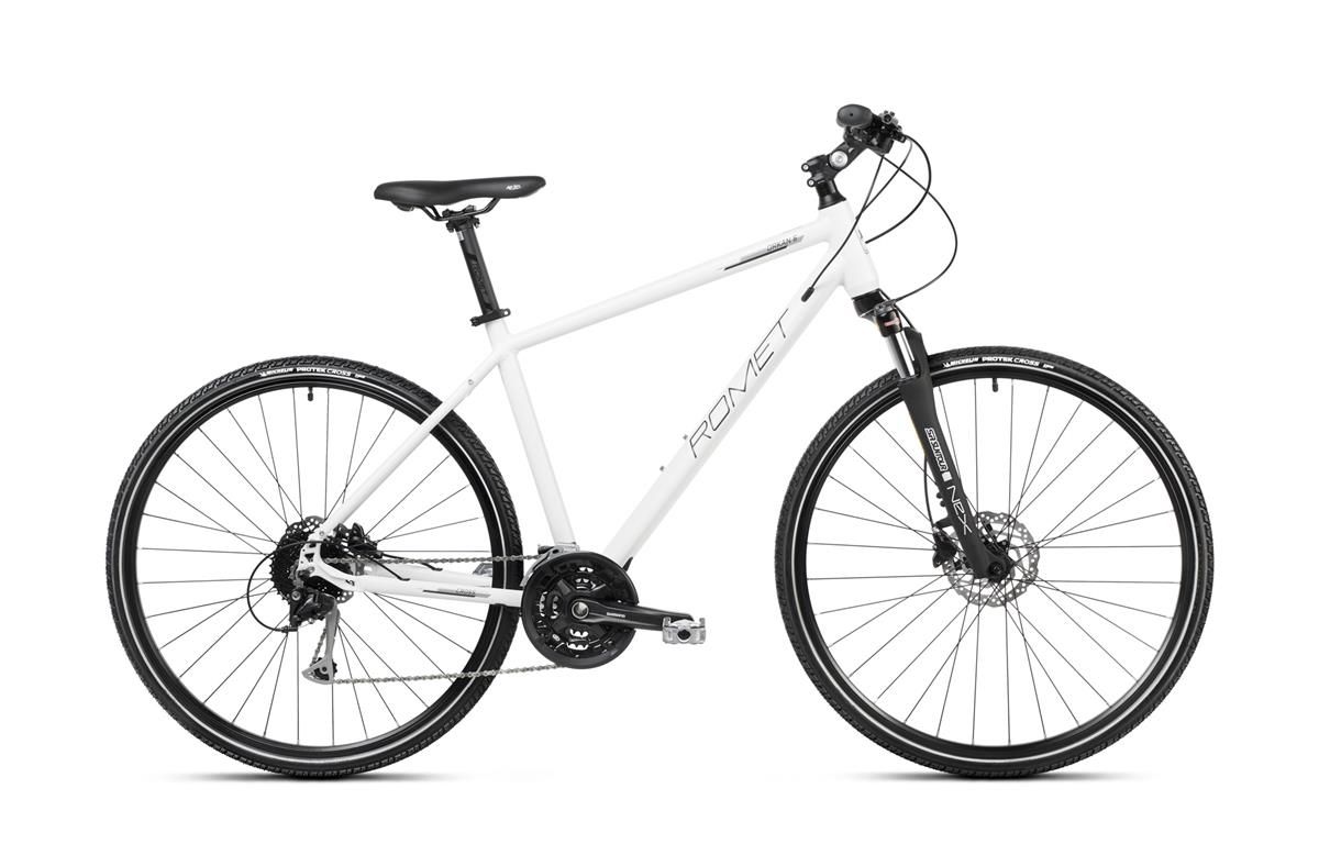 Bicicleta de trekking pentru barbati Romet Orkan 6 M Alb/Negru 2023 biciclop.eu imagine noua