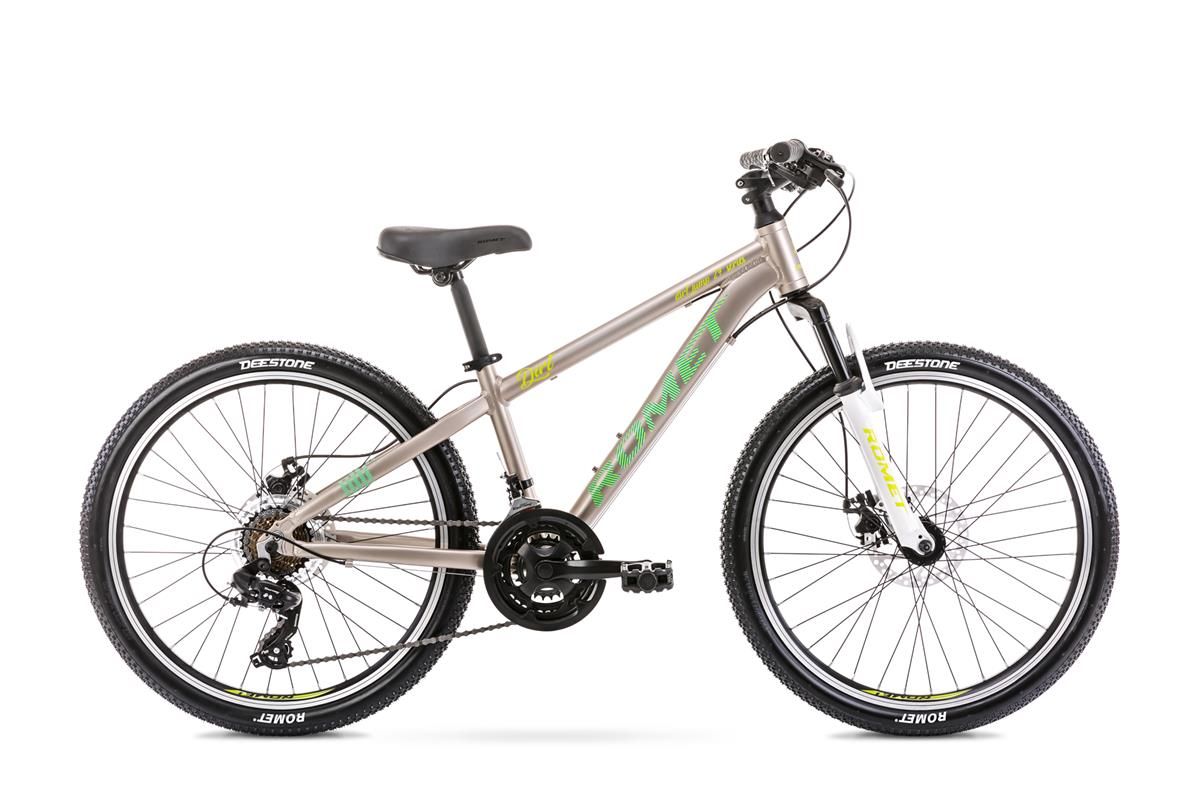 Bicicleta pentru copii Romet Rambler Dirt 24 S/12 Gri/Verde 2023