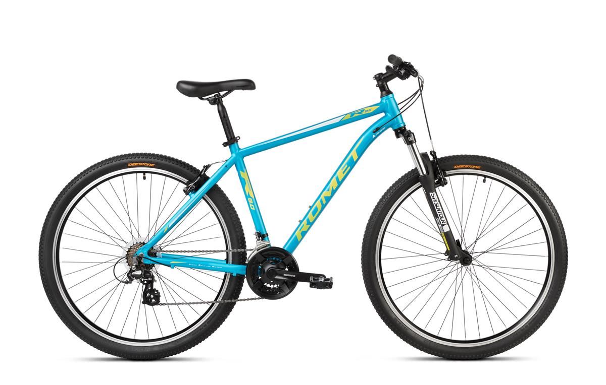 Bicicleta de munte pentru barbati Romet Rambler R9.0 Albastru/Alb/Galben 2023 biciclop.eu imagine noua