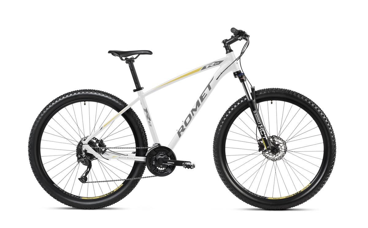 Bicicleta de munte pentru barbati Romet Rambler R9.3 Alb/Galben 2023 biciclop.eu imagine noua