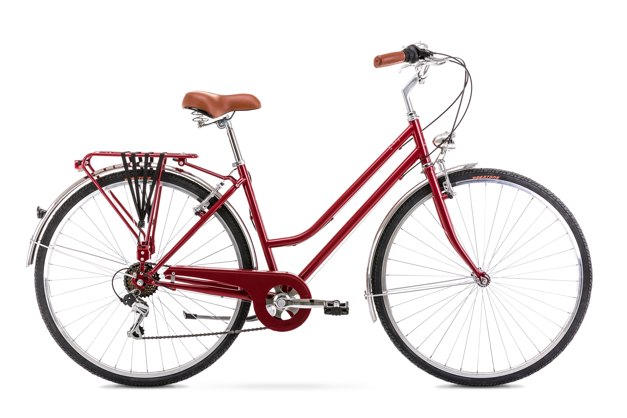 Bicicleta de oras pentru femei Romet Vintage Eco D Visiniu 2023 biciclop.eu imagine noua