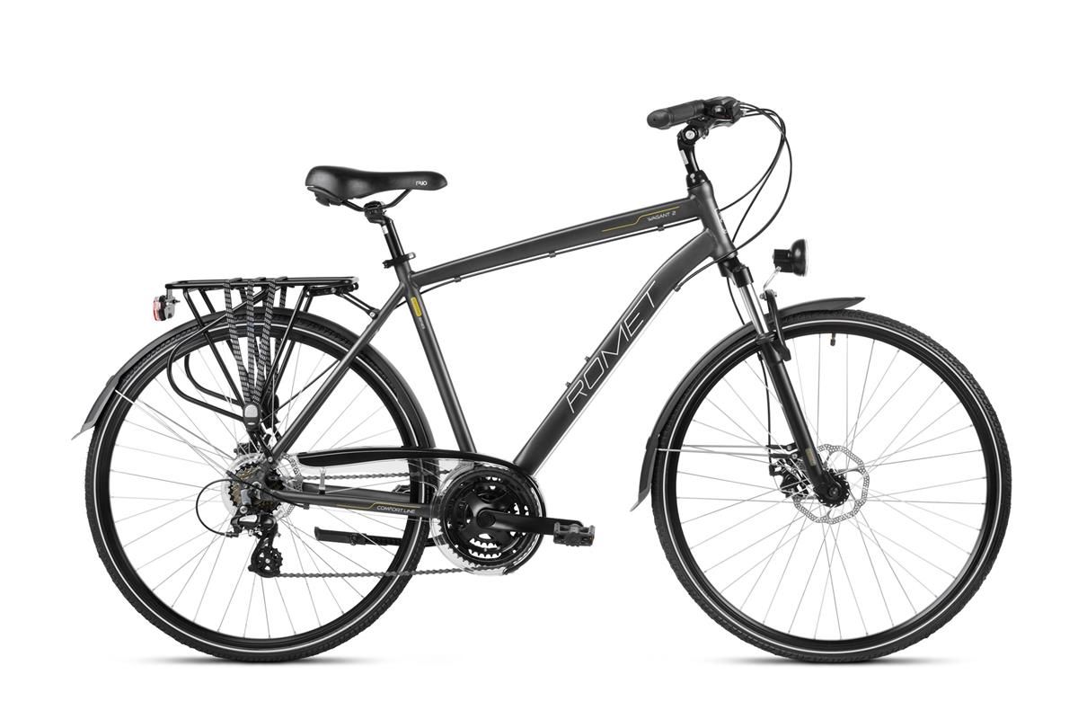 Bicicleta de trekking/oras pentru barbati Romet Wagant 2 Gri/Galben 2023 biciclop.eu imagine noua