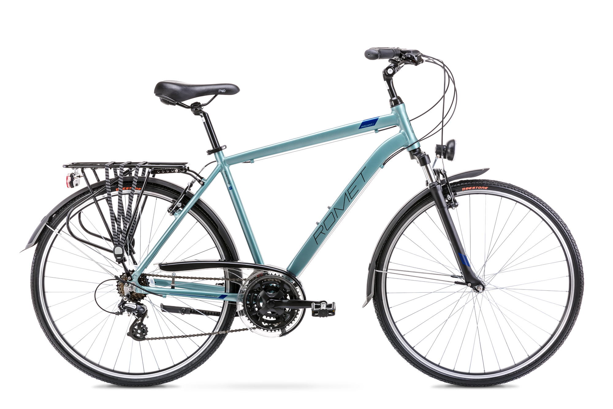 Bicicleta de trekking pentru barbati Romet Wagant 1 Argintiu/Albastru 2022