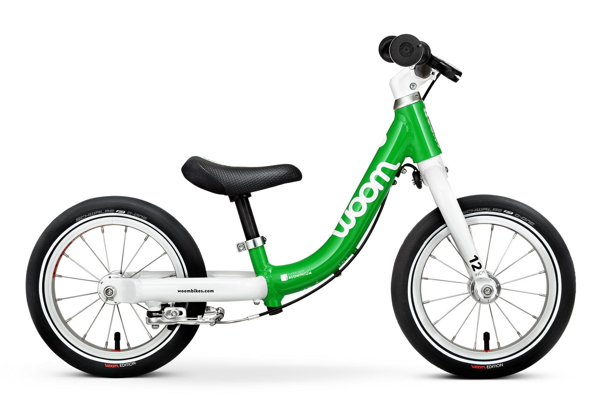 Bicicleta fara pedale pentru copii Woom 1 Classic Verde