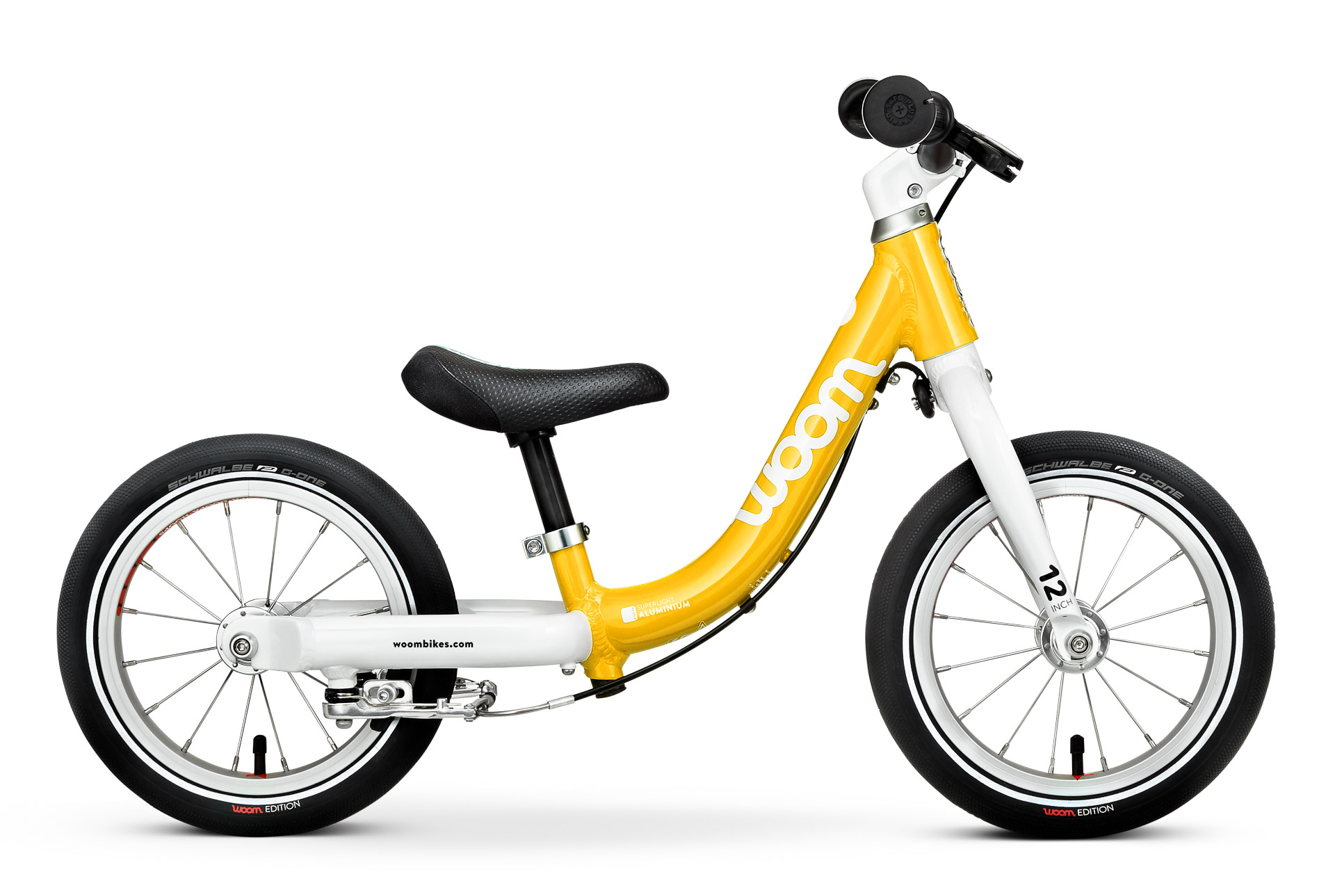 Bicicleta fara pedale pentru copii Woom 1 Classic Galben biciclop.eu imagine noua