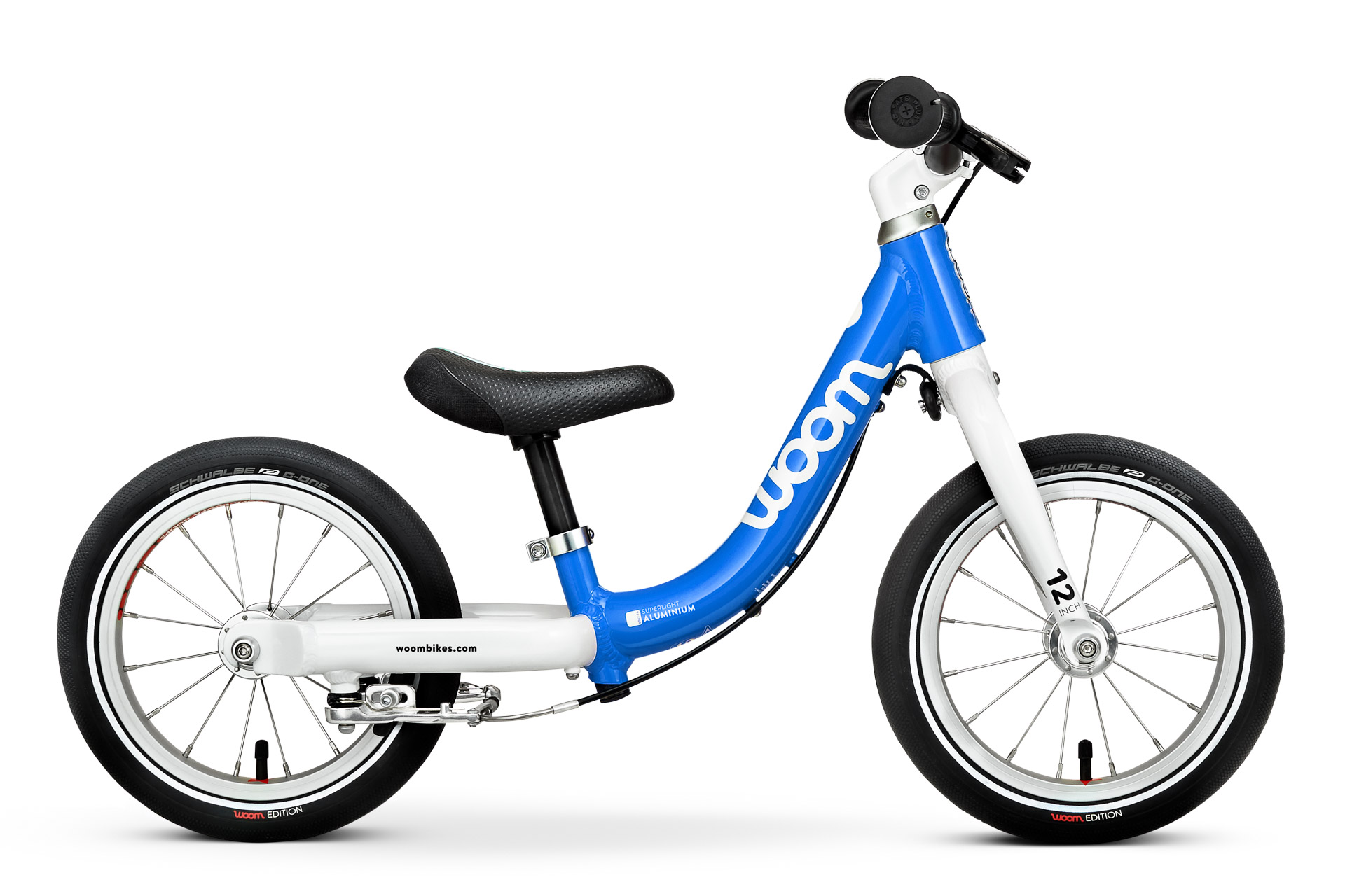 Bicicleta fara pedale pentru copii Woom 1 Classic Albastru Albastru