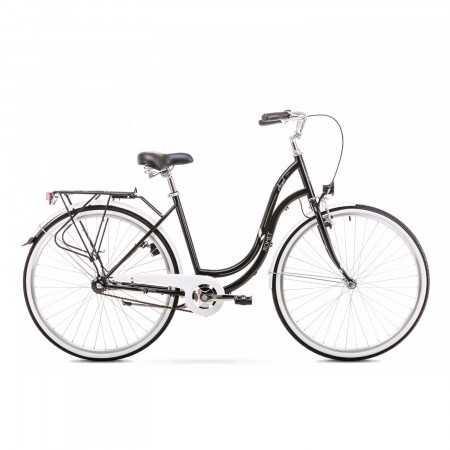 Bicicleta de oras Romet Angel 28 Negru/Alb 2019