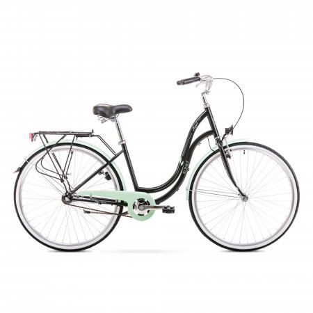 Bicicleta de oras Romet Angel 28 1 Negru/Verde 2019