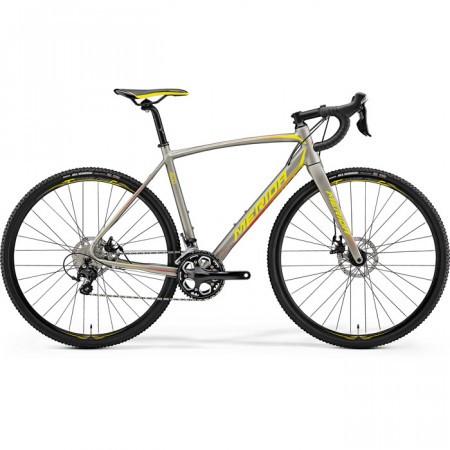 Bicicleta de cyclo cross pentru barbati Merida Cyclo Cross 400 Argintiu(Rosu/Galben) 2018
