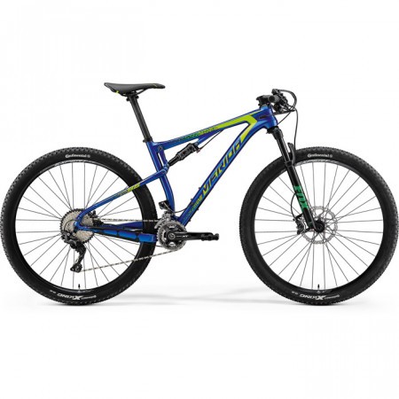 Bicicleta de munte pentru barbati Merida Ninety-Six 9.XT Albastru(Verde) 2018