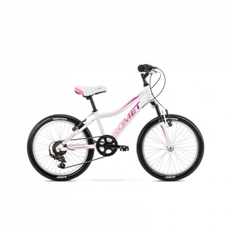 Bicicleta pentru copii Romet Jolene 20 Kid 2 S/10 Alb/Violet/Roz 2021