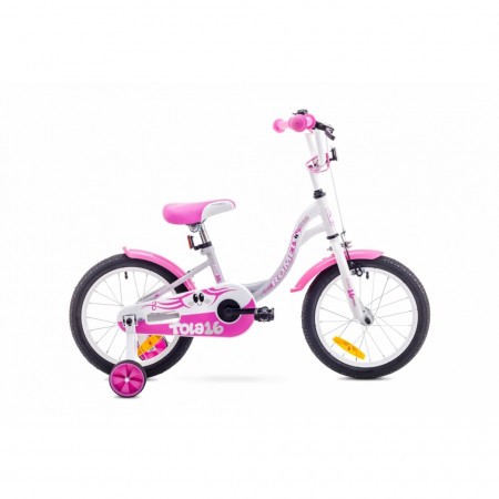 Bicicleta pentru copii Romet Tola 16 Alb/Roz 2018