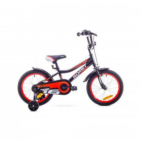 Bicicleta pentru copii Romet Tom 16 Negru/Portocaliu 2018