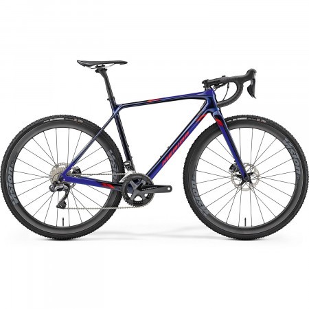 Bicicleta de cyclo cross pentru barbati Merida Mission Cx 8000-E Albastru(Rosu) 2019