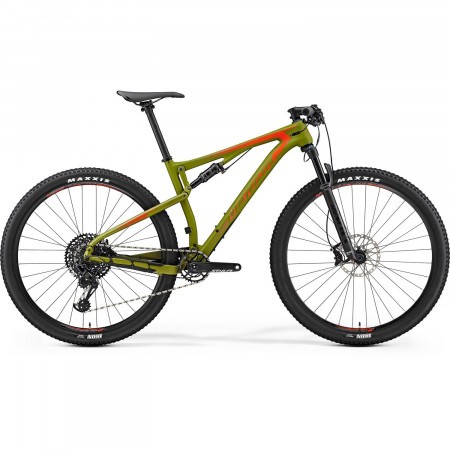 Bicicleta de munte full suspension pentru barbati Merida Ninety-Six 9.6000 Verde mat(Rosu) 2019