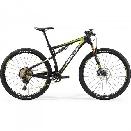 Bicicleta de munte full suspension pentru barbati Merida Ninety-Six 9.Team Mat Ud(Verde/Alb) 2019