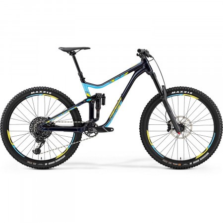 Bicicleta de munte full suspension pentru barbati Merida One-Sixty 800 Albastru inchis(Albastru/Galben) 2019