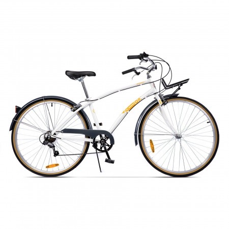 Bicicleta de oras pentru femei Pegas Popular 7 viteze AluminiuAlb Perlat