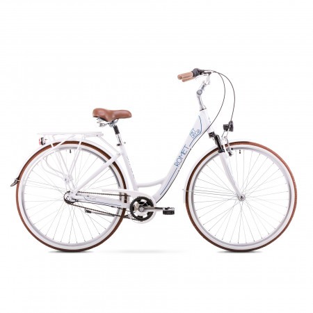 Bicicleta de oras pentru Femei Romet Art Deco 3 Alb/Albastru 2019