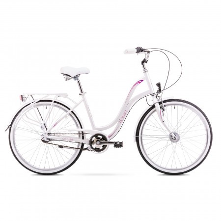Bicicleta de oras pentru Femei Romet Pop Art 26 Alb 2019