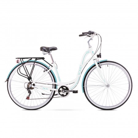 Bicicleta de oras pentru Femei Romet Sonata 1.0 Alb/Albastru 2019