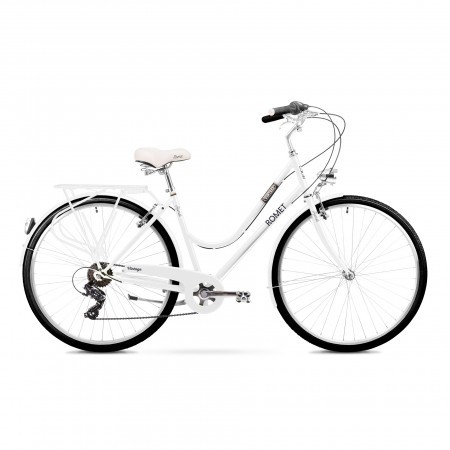 Bicicleta de oras pentru Femei Romet Vintage D Alb 2019