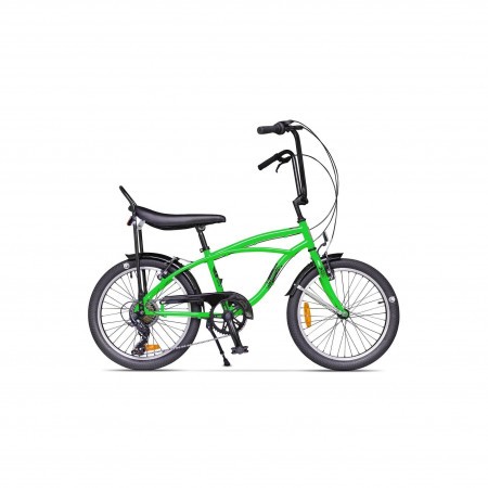 Bicicleta de oras unisex Pegas Strada Mini 2017 7 viteze Verde Neon