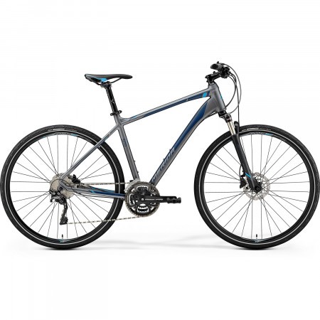 Bicicleta de trekking/oras pentru barbati Merida Crossway 500 Argintiu inchis (Albastru) 2019
