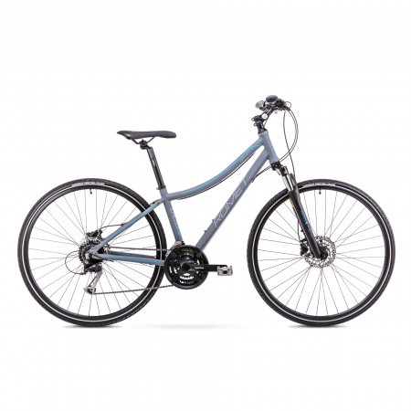 Bicicleta de trekking pentru Femei Romet Orkan 3 D Gri/Albastru 2019