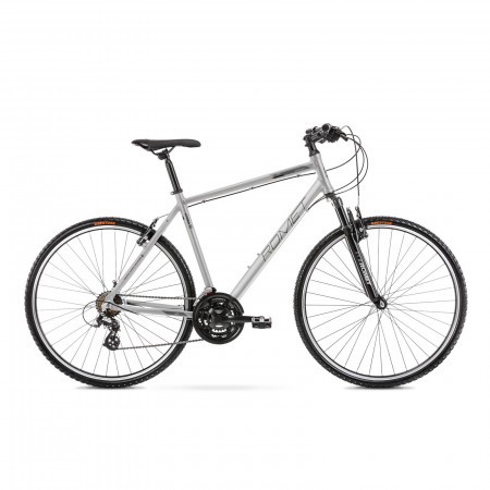 Bicicleta de trekking pentru barbati Romet Orkan M Argintiu/Gri 2021