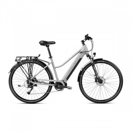 Bicicleta electrica de trekking/oras femei Romet Gazela 2 MM Argintiu/Grafit 2023