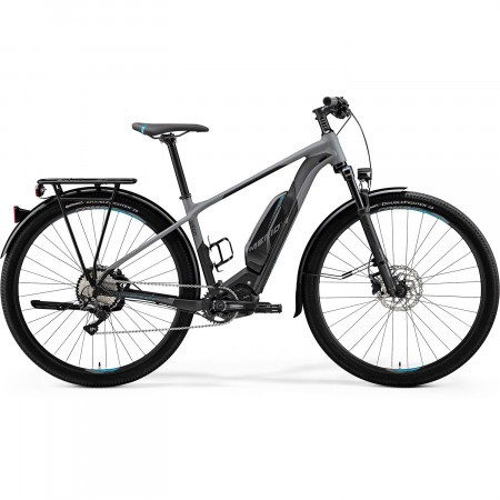 Bicicleta electrica pentru barbati Merida eBig.Nine 500 EQ Gri mat/Negru(Albastru) 2019