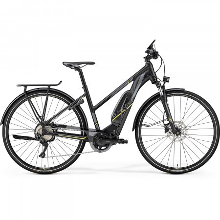 Bicicleta electrica pentru femei Merida eSPRESSO 500 Dama Negru mat(Galben Neon) 2019