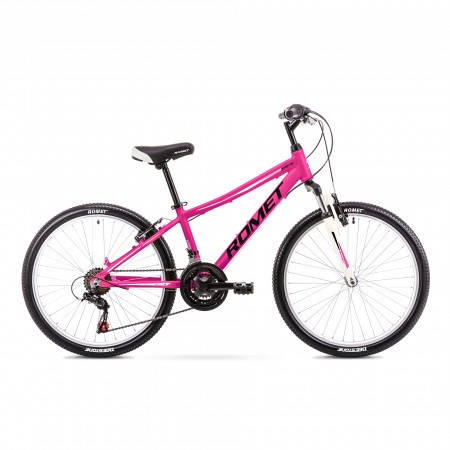 Bicicleta pentru copii Romet Jolene 24 Roz/Alb S/13 2019