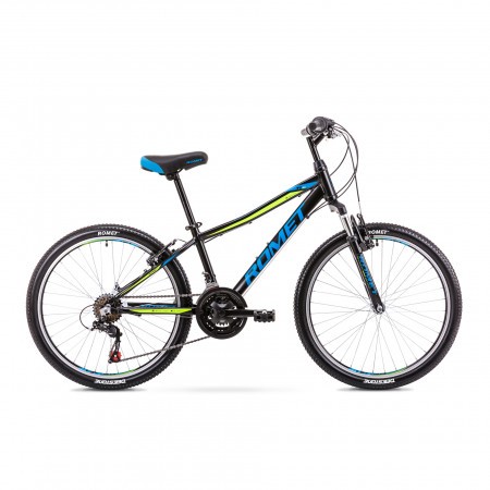 Bicicleta pentru copii Romet Rambler 24 Negru/Albastru S/13 2019