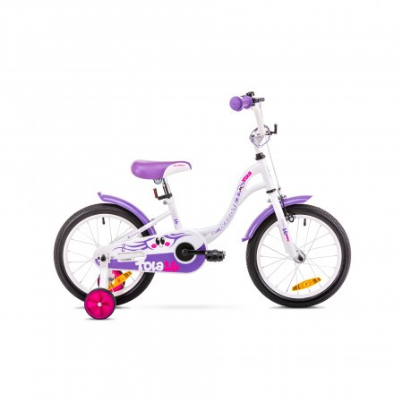 Bicicleta pentru copii Romet Tola 16 Alb/Violet 2019