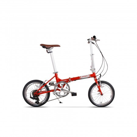 Bicicleta pliabila unisex Pegas Teoretic 7S pliabil Portocaliu Cupru