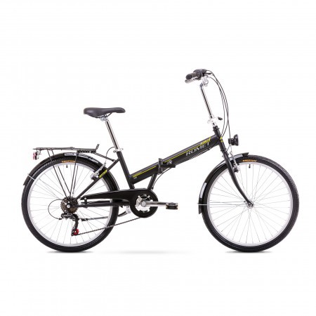 Bicicleta pliabila Unisex Romet Jubilat 1 Negru/Galben 2019
