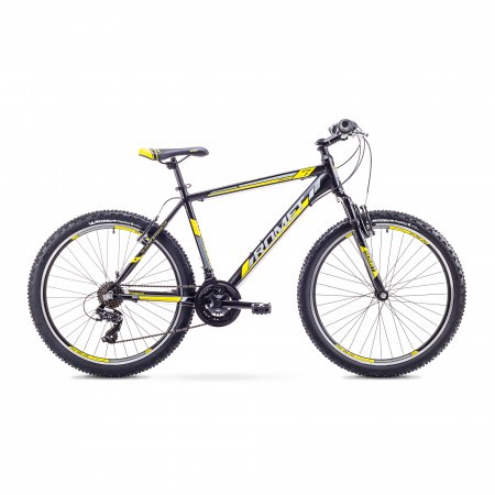 Bicicleta de munte pentru Barbati Romet RAMBLER 26 1 Negru/Galben 2018