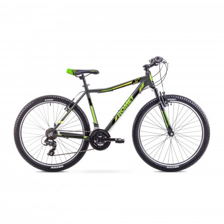 Bicicleta de munte pentru Barbati Romet RAMBLER 26 JR Gri/Verde 2018