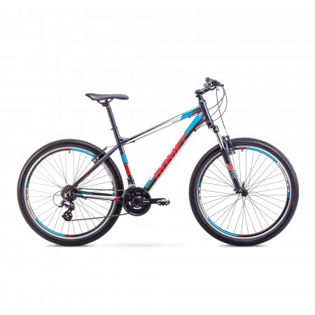 Bicicleta de munte pentru Barbati Romet RAMBLER 27.5 1 Negru/Rosu/Albastru 2018
