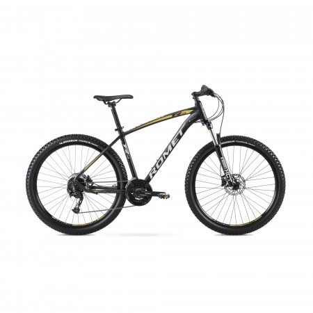 Bicicleta de munte pentru barbati Romet Rambler R7.3 Negru/Auriu 2023